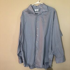Calvin Klein button down long sleeve men’s XL blue 34-35 neck: 17.5-18